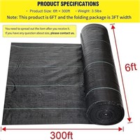 6x300ft Road Fabric Commercial Weed Barrier Fabric
