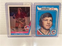 Bobby Hull 77/78 WHA (NRMINT+) & 79/80 Card Lot