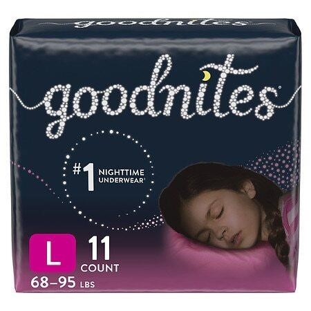 Goodnites Bedtime Bedwetting Underwear, L/XL, 11 C