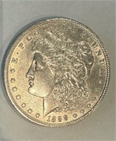 Circa 1888 Morgan silver dollar