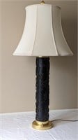 ANTIQUE GERMAN WALL PAPER ROLLER TABLE LAMP