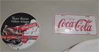 Coca-Cola License Plate & Signage