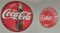 Coca-Cola Signage & Thermometer