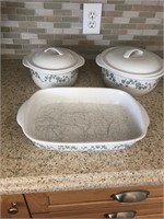 Correll ware casserole set #75