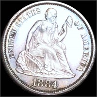 1884 Seated Liberty Dime CHOICE PROOF