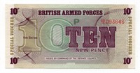 1972 British Armed Forces 10 Pence Note
