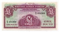 1962 British Armed Forces 1 Pound Note