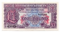 1948 British Armed Forces 1 Pound Note