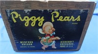 Vintage Piggy Pears Fruit Crate