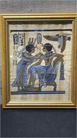 Framed Original Egyptian Painting On Papyrus Paper