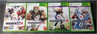 4 DIFF. XBOX 360 MADDEN FOOTBALL VIDEO GAMES