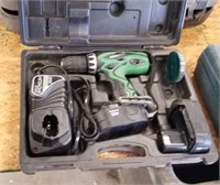 Hitachi 18V Drill with Two Batteries & Charger