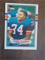 Vintage NY Giants Lewis Tillman football card 1989