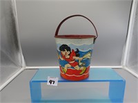 Vintage Child's Tin Sand Bucket