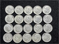 Roosevelt Silver Dimes - var. dates (20)