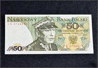 $50 BANK NOTE BILL POLAND