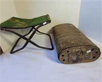 ANTIQUE BUGGY FOOT WARMER AND CHILD SEAT