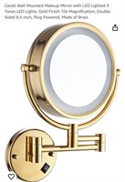 Cavoli Wall Mounted Makeup Mirror with LED