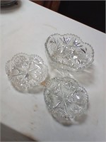 Cut glass bowl set