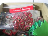 BANKER BOX OF NEW CHRISTMAS CRAFT, DECOR MISC.