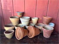 Large Assortment of Pottery Planters