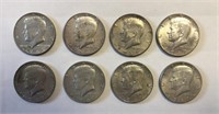 (8) - 1967 Kennedy 1/2 Dollars
