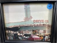 VINTAGE MEL’S DRIVE IN PHOTOGRAPH IN FRAME