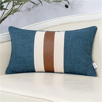 Yangest Blue Patchwork Throw Pillow Cover Luxury C