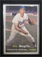 1957 TOPPS #5 SAL MAGLIE BROOKLYN DODGERS