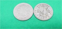 1951 & 1961 UK Half Crown SILVER Coins