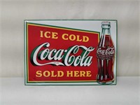 Tin Coca Cola Christmas 1925 Advertising Sign