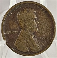 Key 1909-S U.S. Lincoln Wheat Cent F