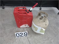 5 gallon gas can & propane tank