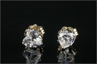 10K Gold and Aquamarine Earrings Retail $120