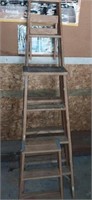 3 wooden ladders