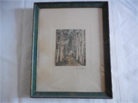 Artwork: Wallace Nutting (birch trees) signed