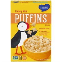 Barbara's Puffins Honey Rice 10 Oz Box (Pack of 6)