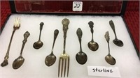 Group of 9 Various Sterling Silver Flatware Pieces