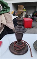 Antique Turned Wood Lamp