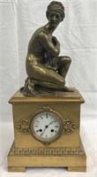 Bronze & Gilt Bronze Mantle Clock.