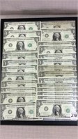Collection of 25-One Dollar Notes