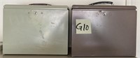 E - PAIR OF METAL FILE BOXES (G10)