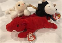 TY Rare Red Bull Grunt Beanie Baby, Beanie Babies