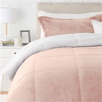 Sherpa 3-Piece Bed Set  Full/Queen  Blush