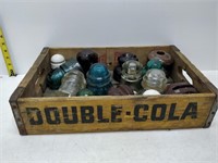 double cola crate full of insulators