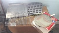 (3) Cookie Sheets, (3) Cooking Wire Racks, (2)