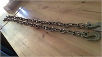 2 48” Chains With Hooks On Both Ends