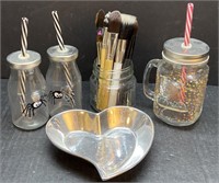 Make Up Brushes and Glasses
