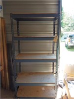 Metal Shelf With Wooden Shelves