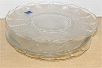 SELECTION OF GLASS TRAYS